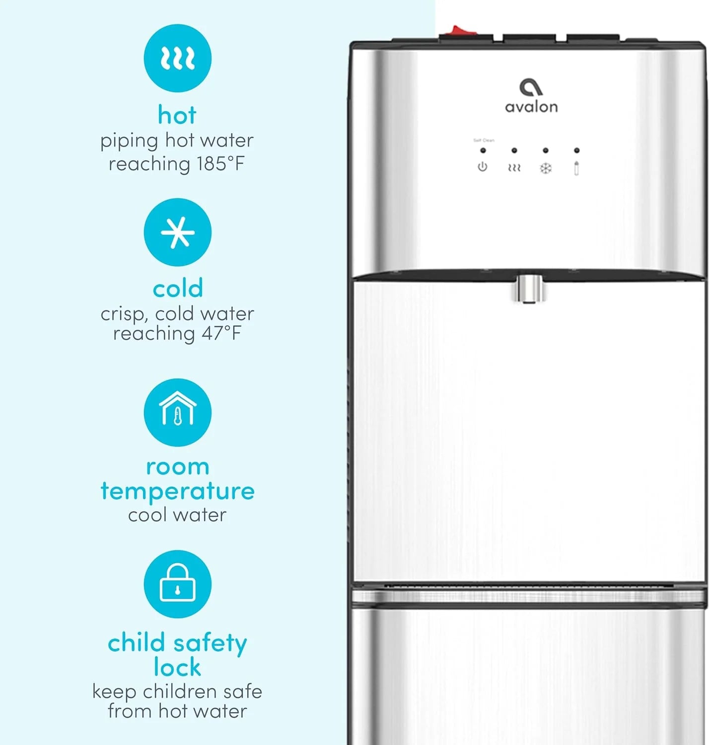Avalon Limited Edition Self Cleaning Water Cooler Water Dispenser 3 Temperature Settings