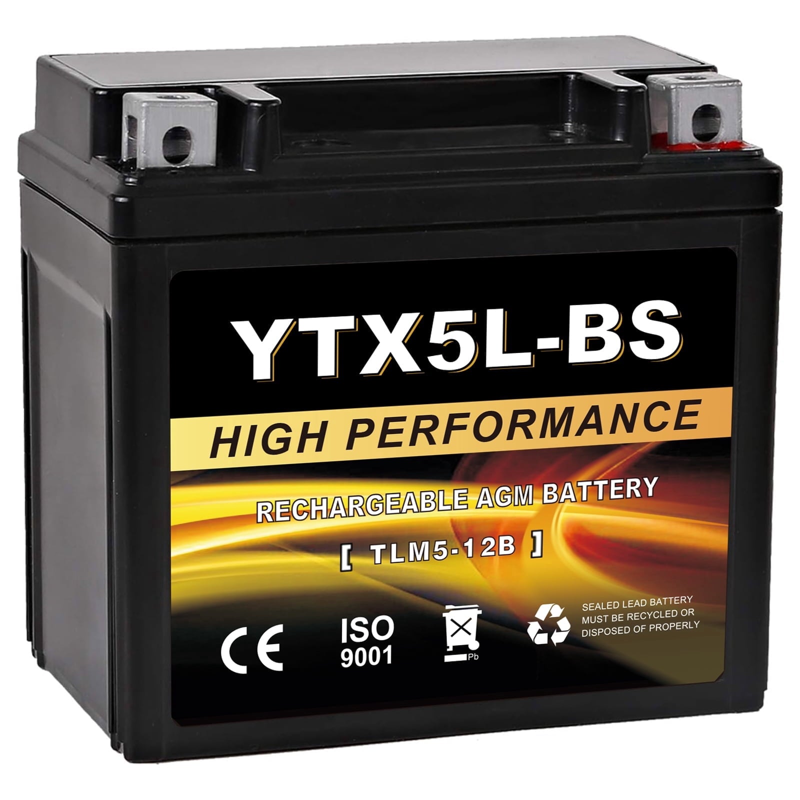 Anlibatt YTX14-BS Motorcycle Battery 12V 12Ah 200CCA Rechargeable Sealed Batteries Powersport Replacement for ATV, Scooter, Jet ski, Dirt Bike