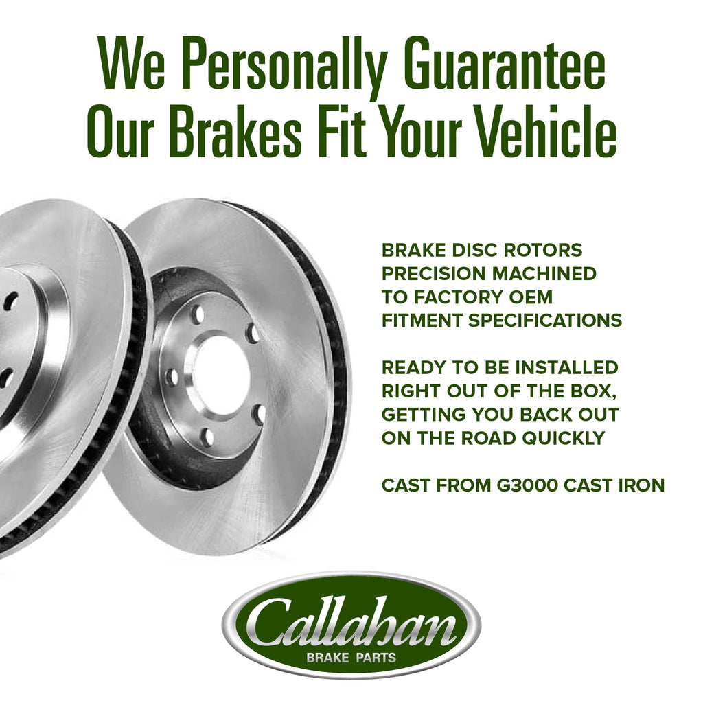 Callahan Brake Parts Brake Kit for MERCEDES-BENZ Select Models Front Replacement Brake Rotors with Ceramic Brake Pads EBYK036465
